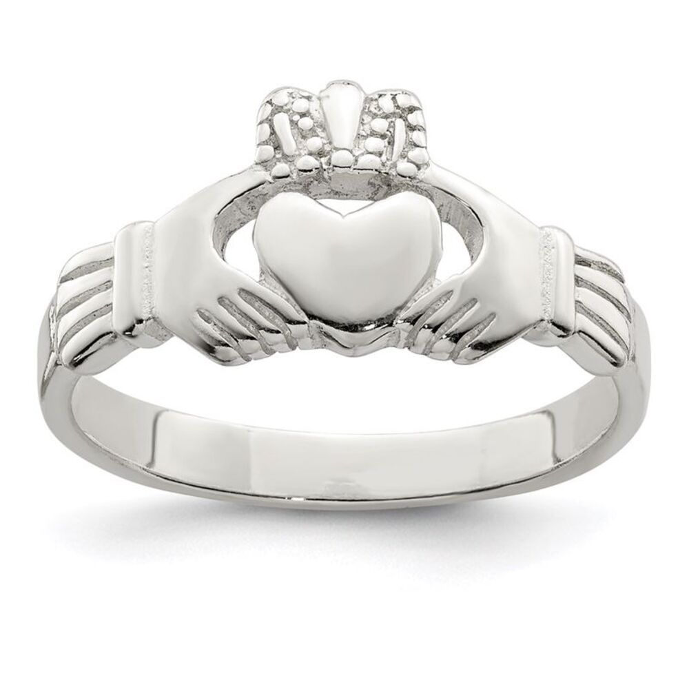 Kazi Luxury Sterling Silver Solid Claddagh Ring - image 1